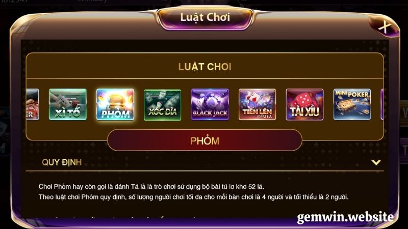 luat choi phom luat choi Cách tính điểm cơ bản chính xác cần biết rõ luật chơi Phỏm để phân chia thứ tự